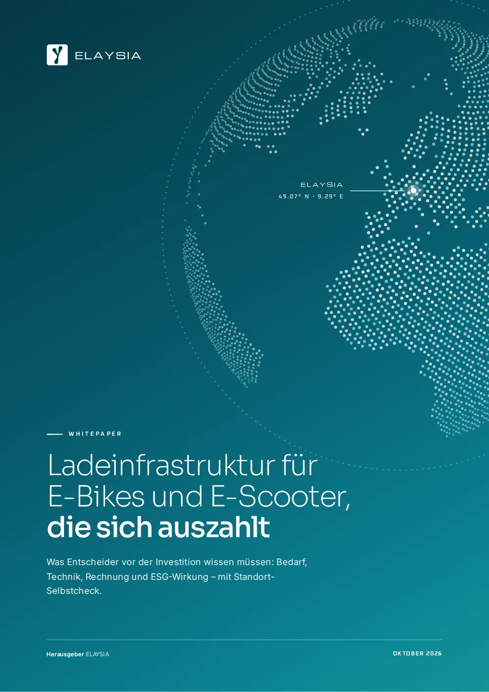 Titelseite des Whitepapers zur Ladeinfrastruktur für E-Bikes und E-Scooter